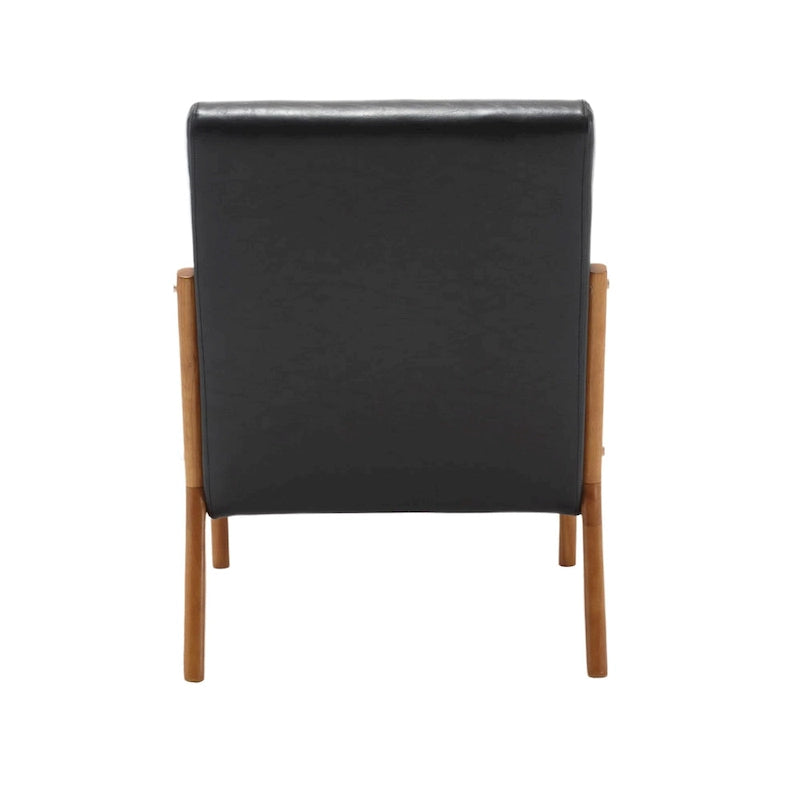 Fauteuil d'appoint moderne, fauteuils de salon rembourrés en bois massif avec un oreiller pour le salon, la chambre à coucher, la chambre d'amis