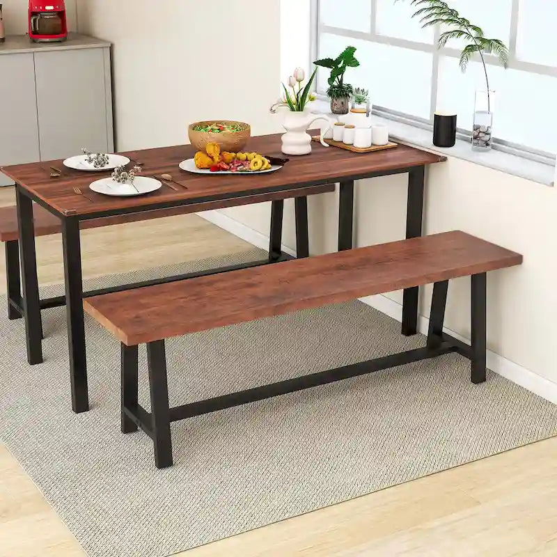 1/2 PCS Banc de salle à manger 60 pour 3 personnes Banc à chaussures d'entrée avec