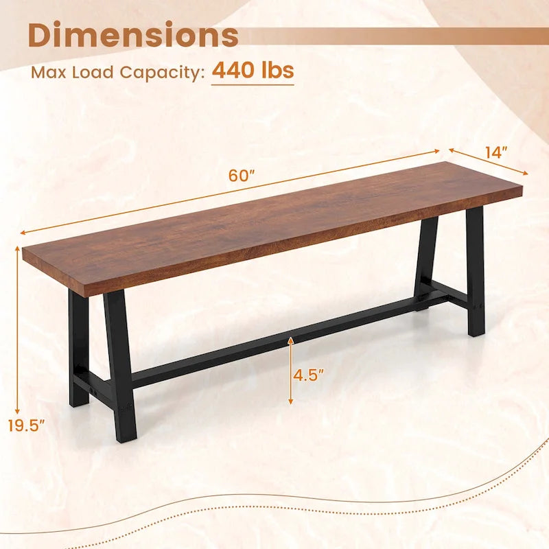 1/2 PCS Banc de salle à manger 60 pour 3 personnes Banc à chaussures d'entrée avec