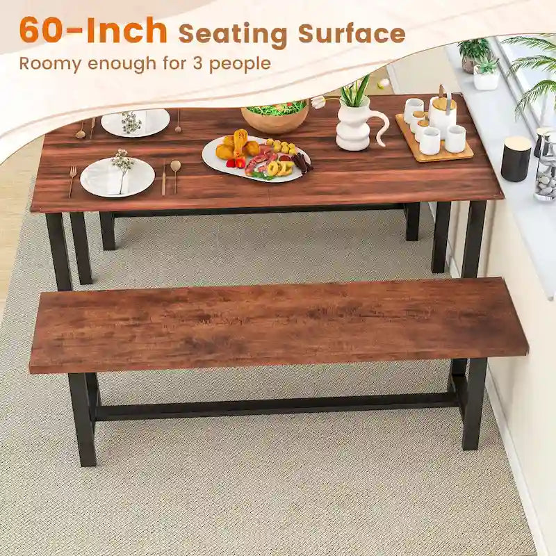 1/2 PCS Banc de salle à manger 60 pour 3 personnes Banc à chaussures d'entrée avec