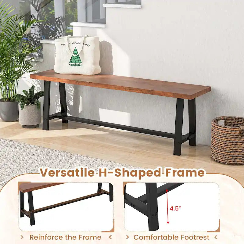 1/2 PCS Banc de salle à manger 60 pour 3 personnes Banc à chaussures d'entrée avec