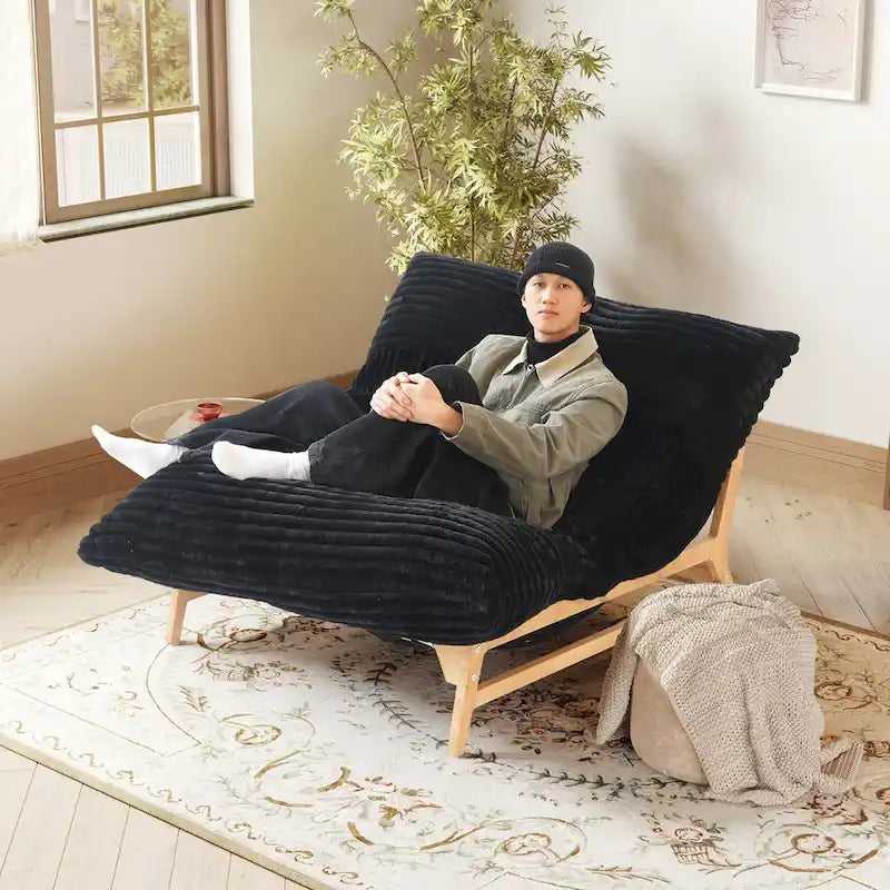 Grand pouf poire Fauteuil de loisirs moderne Canapé-lit confortable Fauteuil de salon pour salon ou chambre à coucher