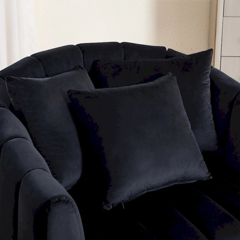 Fauteuil pivotant moderne 40.4W avec pouf