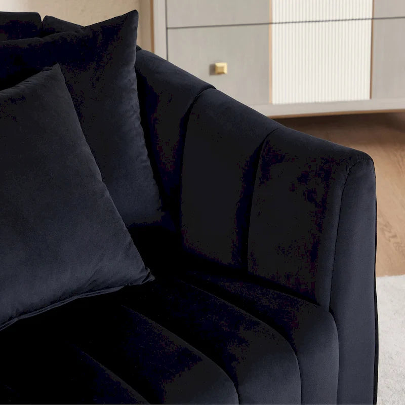 Fauteuil pivotant moderne 40.4W avec pouf