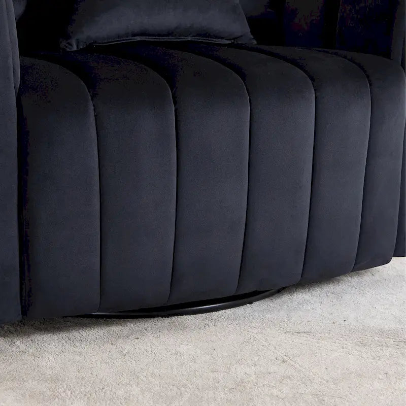 Fauteuil pivotant moderne 40.4W avec pouf
