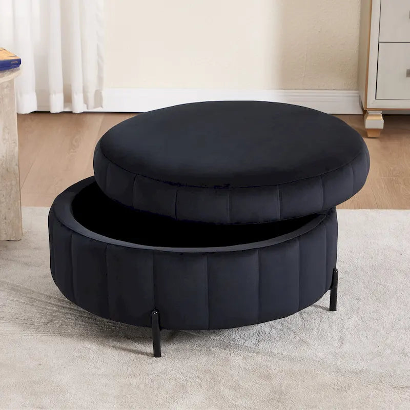 Fauteuil pivotant moderne 40.4W avec pouf