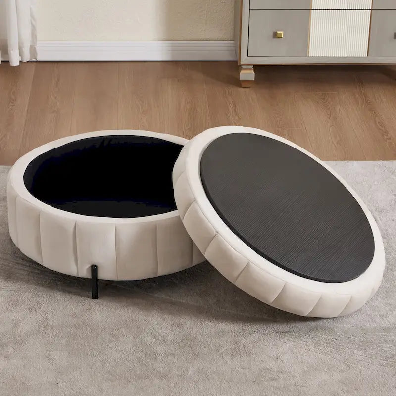 Fauteuil pivotant moderne 40.4W avec pouf