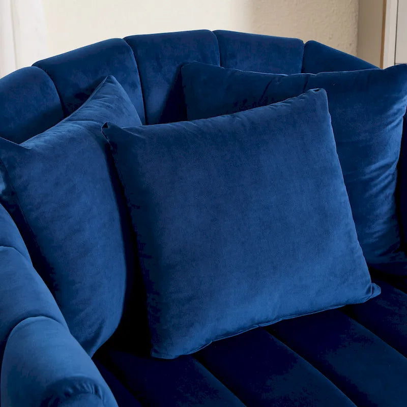 Fauteuil pivotant moderne 40.4W avec pouf