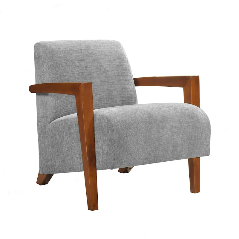 Fauteuil d'appoint luxueux en bois massif pour salons élégants