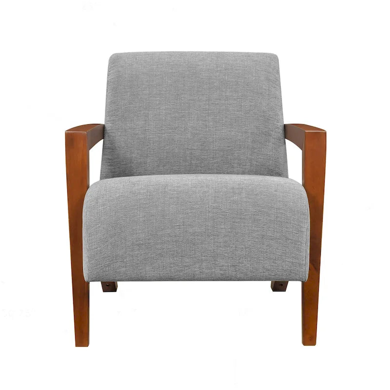 Fauteuil d'appoint luxueux en bois massif pour salons élégants