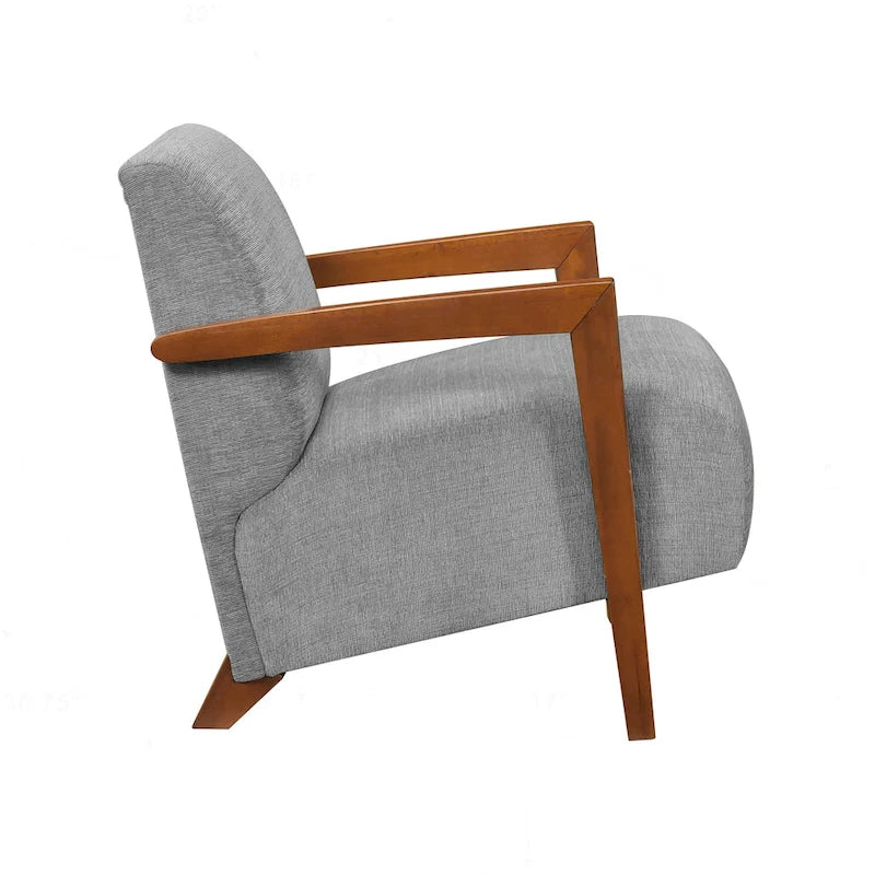 Fauteuil d'appoint luxueux en bois massif pour salons élégants