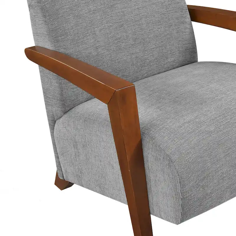 Fauteuil d'appoint luxueux en bois massif pour salons élégants