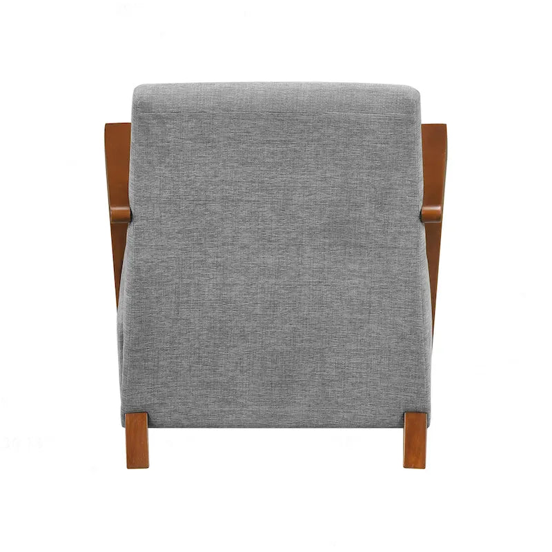 Fauteuil d'appoint luxueux en bois massif pour salons élégants