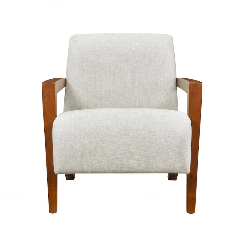 Fauteuil d'appoint luxueux en bois massif pour salons élégants