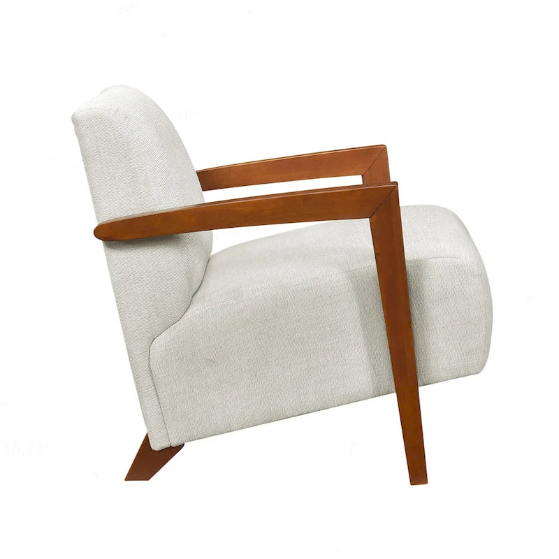 Fauteuil d'appoint luxueux en bois massif pour salons élégants