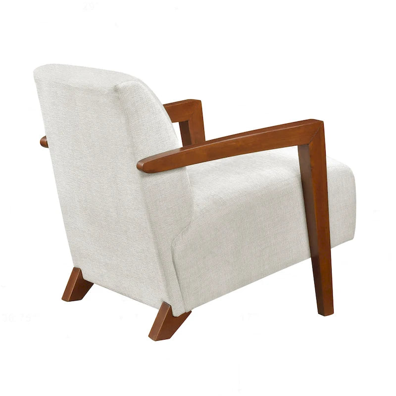 Fauteuil d'appoint luxueux en bois massif pour salons élégants