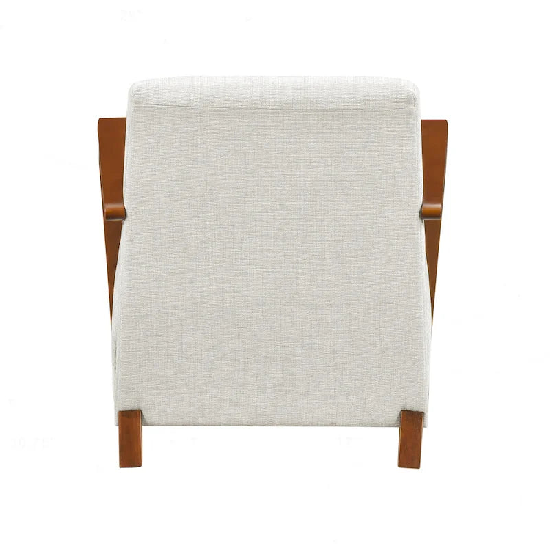 Fauteuil d'appoint luxueux en bois massif pour salons élégants