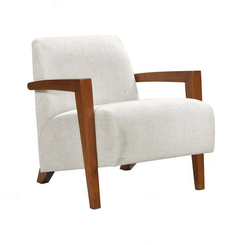 Fauteuil d'appoint luxueux en bois massif pour salons élégants