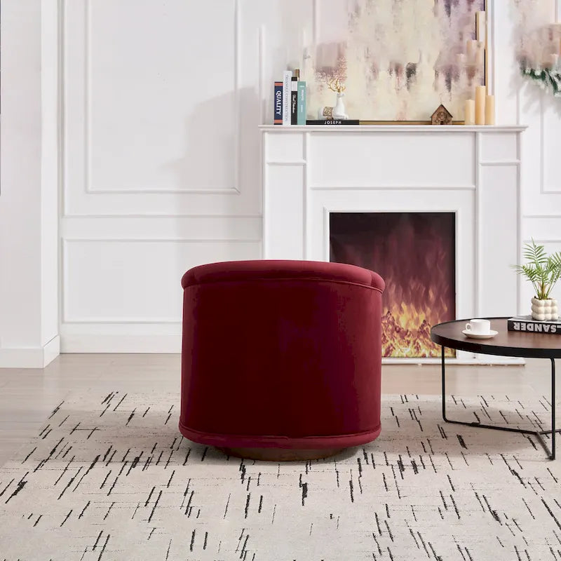 Fauteuil pivotant, fauteuil pivotant à 360 degrés en velours, fauteuil pivotant confortable en forme de citrouille