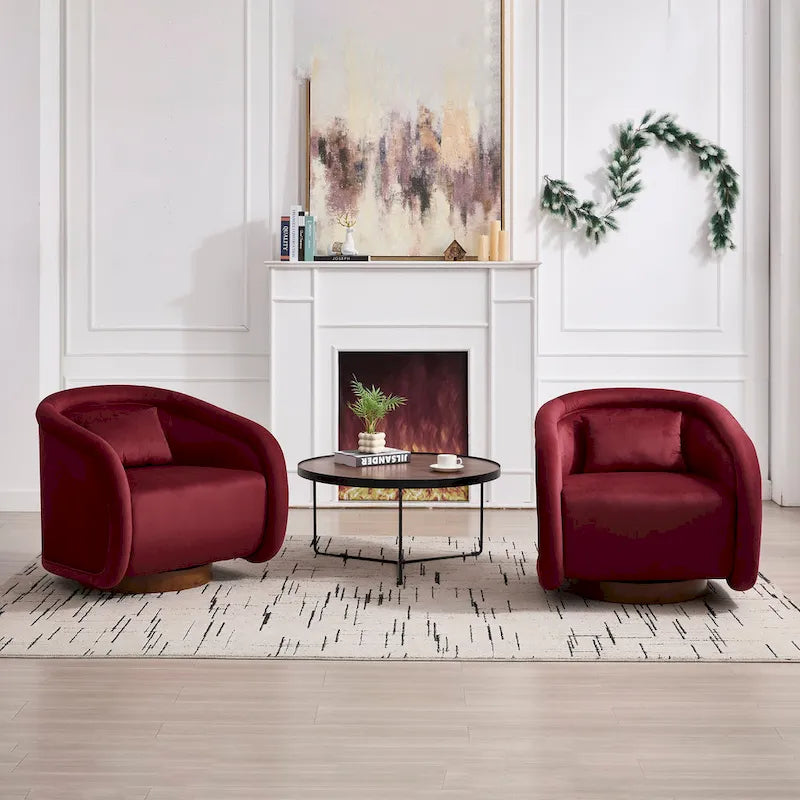 Fauteuil pivotant, fauteuil pivotant à 360 degrés en velours, fauteuil pivotant confortable en forme de citrouille