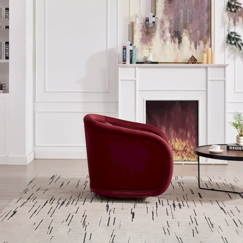 Fauteuil pivotant, fauteuil pivotant à 360 degrés en velours, fauteuil pivotant confortable en forme de citrouille