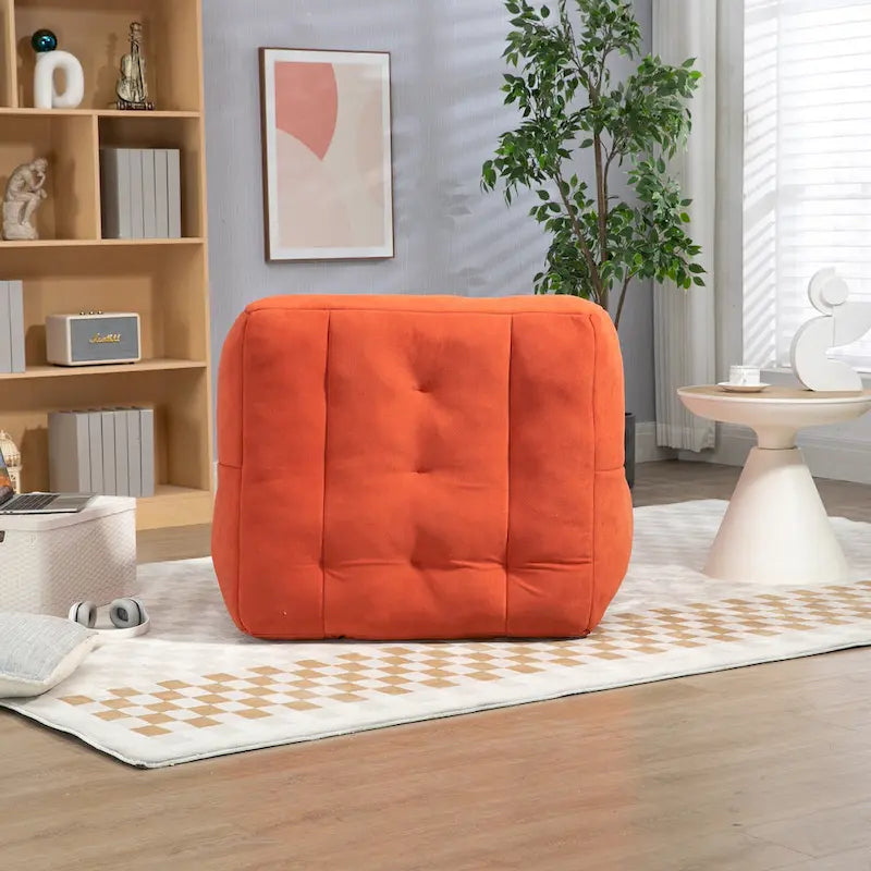 Fauteuil d'appoint moderne 38.5 en velours avec mousse à mémoire de forme et ottoman pour salon