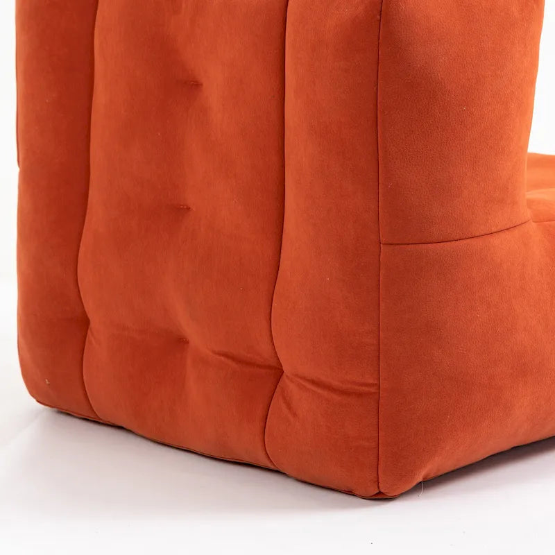 Fauteuil d'appoint moderne 38.5 en velours avec mousse à mémoire de forme et ottoman pour salon