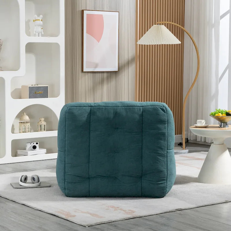 Fauteuil d'appoint moderne 38.5 en velours avec mousse à mémoire de forme et ottoman pour salon