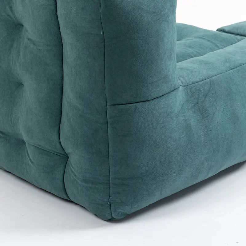 Fauteuil d'appoint moderne 38.5 en velours avec mousse à mémoire de forme et ottoman pour salon