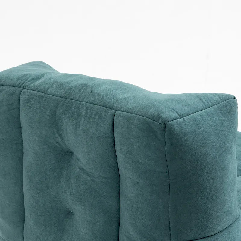 Fauteuil d'appoint moderne 38.5 en velours avec mousse à mémoire de forme et ottoman pour salon