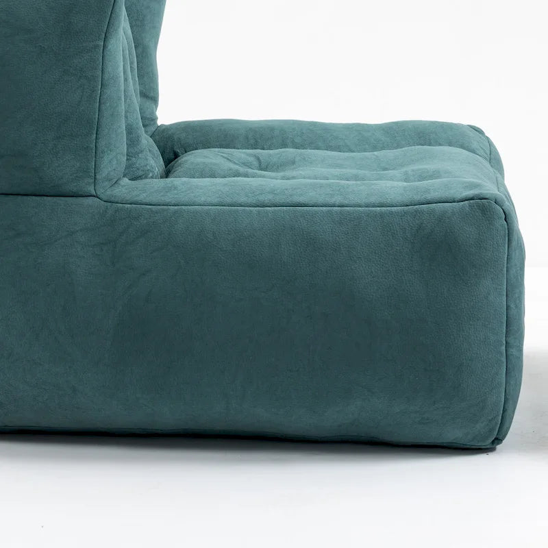 Fauteuil d'appoint moderne 38.5 en velours avec mousse à mémoire de forme et ottoman pour salon