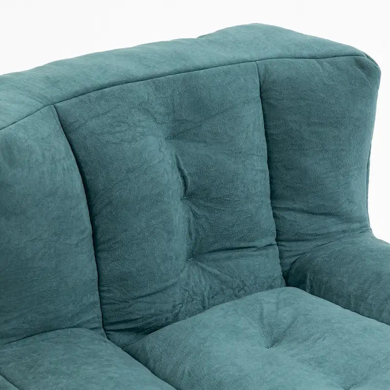 Fauteuil d'appoint moderne 38.5 en velours avec mousse à mémoire de forme et ottoman pour salon