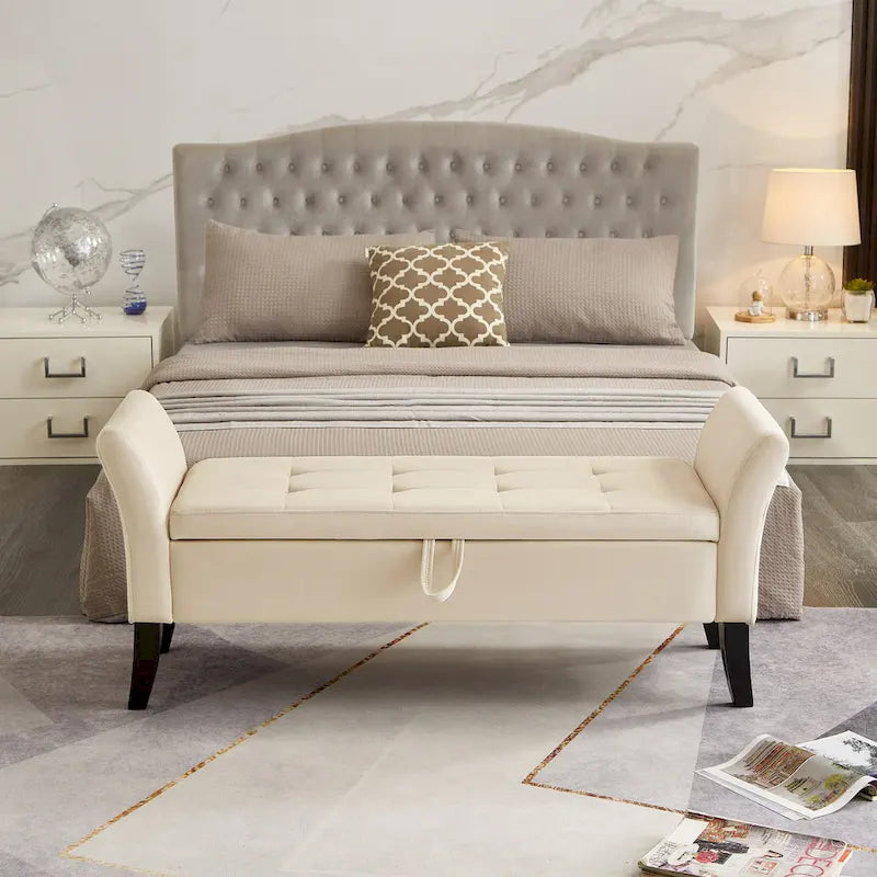 Banc de lit avec rangement