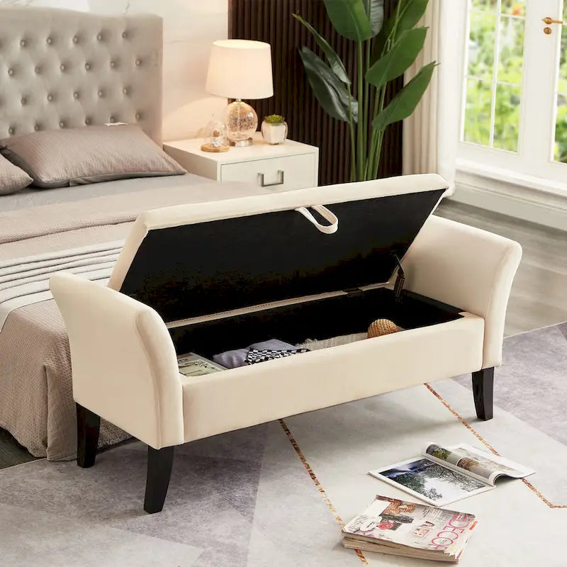 Banc de lit avec rangement