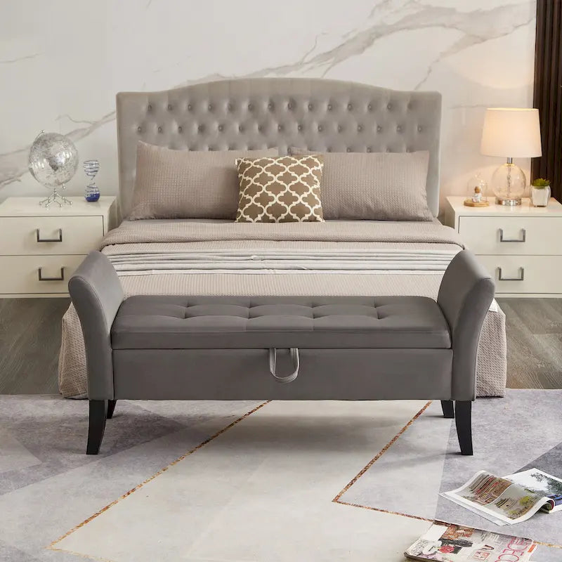 Banc de lit avec rangement