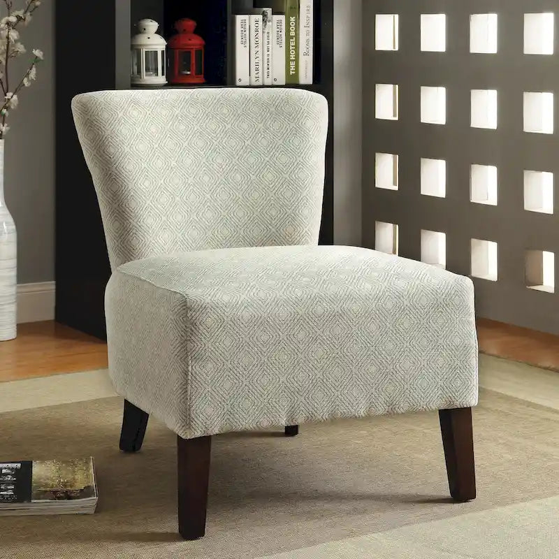 Fauteuil d'appoint contemporain en tissu rembourré à motif Ikat par