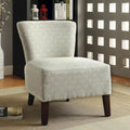 Fauteuil d'appoint contemporain en tissu rembourré à motif Ikat par