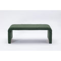 Banquette de chambre à coucher moderne en tissu bouclette, pouf et repose-pieds avec pieds en métal doré