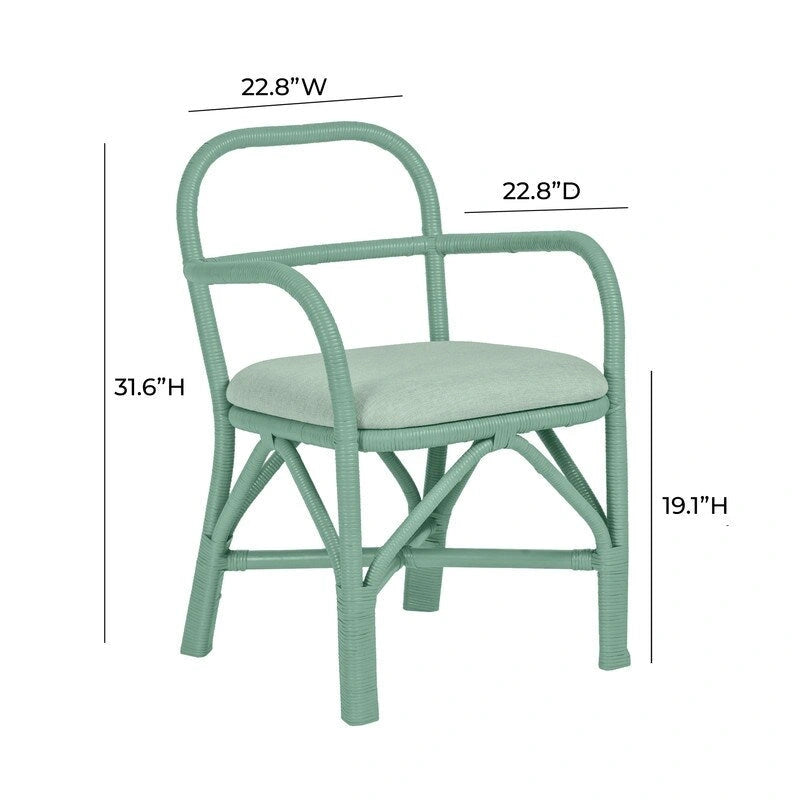 Chaise de salle à manger en rotin Ginny