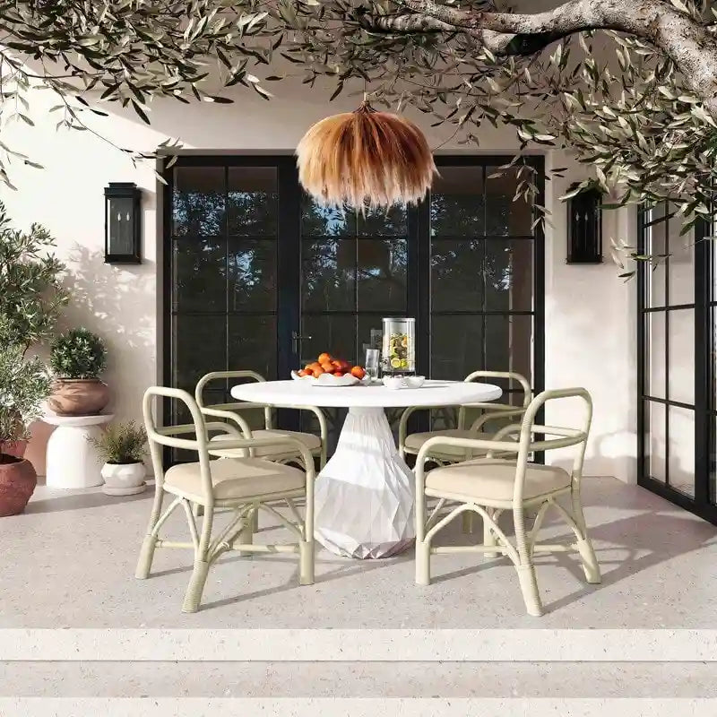 Chaise de salle à manger en rotin Ginny