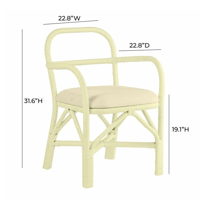 Chaise de salle à manger en rotin Ginny