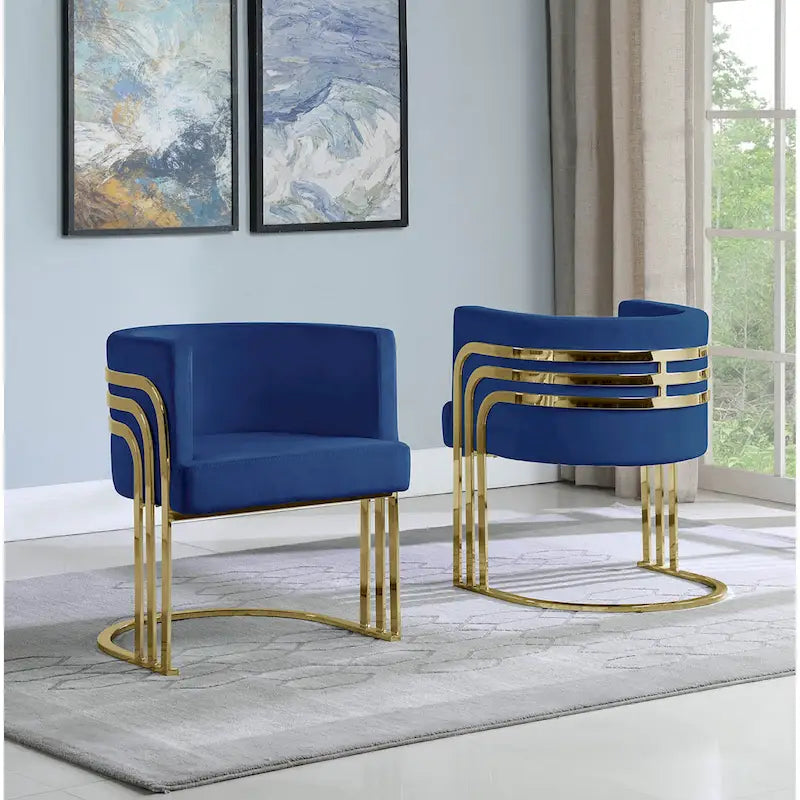 Fauteuil d'appoint avec piètement doré (Simple)