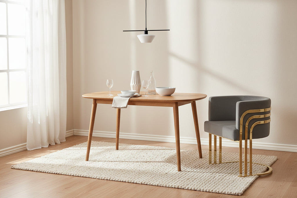 Fauteuil d'appoint avec piètement doré (Simple)