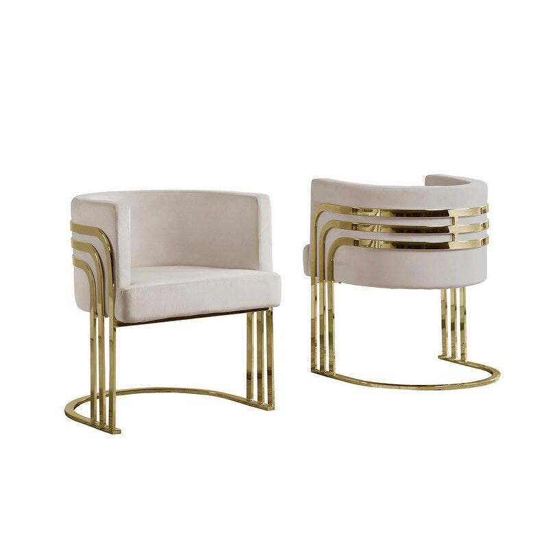 Fauteuil d'appoint avec piètement doré (Simple)