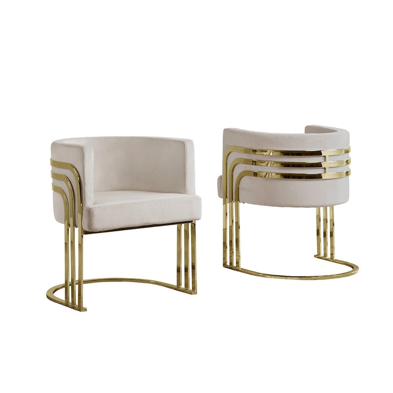 Fauteuil d'appoint avec piètement doré (Simple)