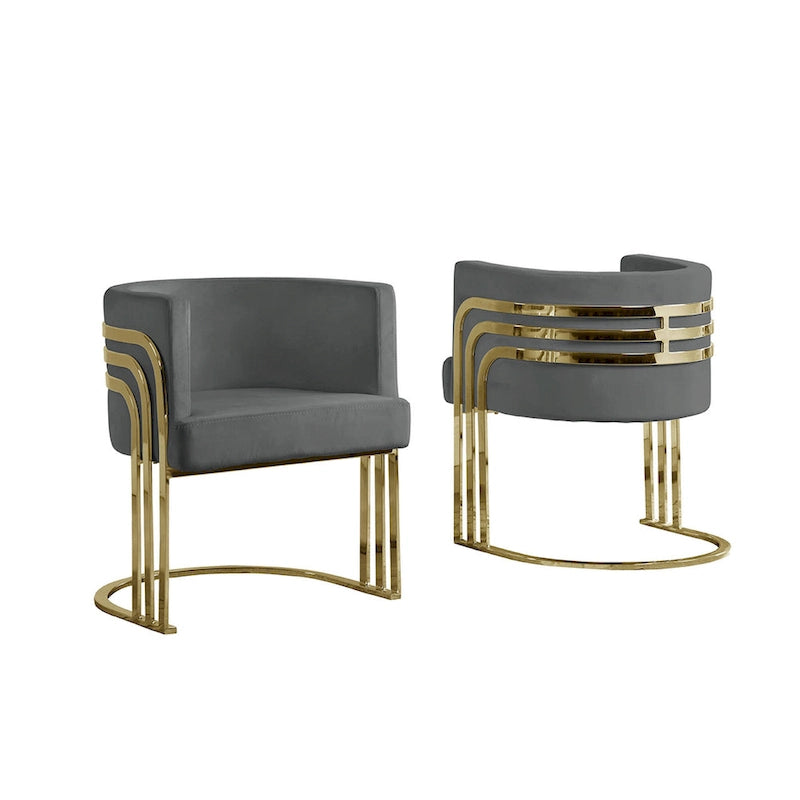 Fauteuil d'appoint avec piètement doré (Simple)