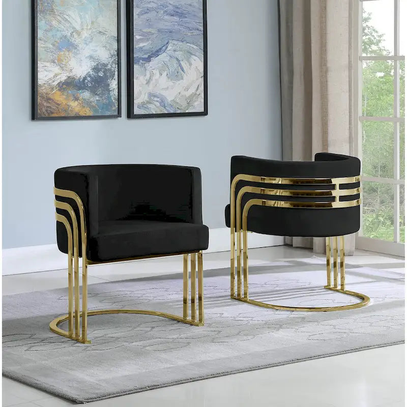Fauteuil d'appoint avec piètement doré (Simple)