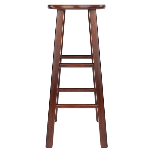 Tabourets de bar, lot de 2, noyer