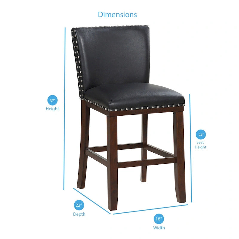 Tabourets de comptoir rembourrés (lot de 2) par
