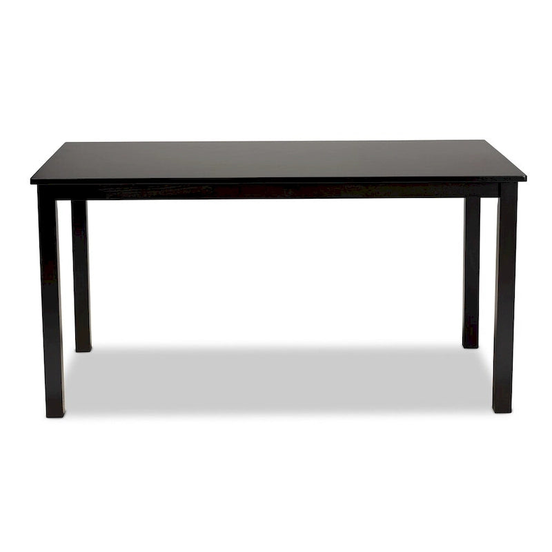 Table à manger moderne et contemporaine en bois finition expresso